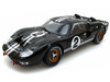1966 Ford GT-40 MK 2 Black #2 1/18 Diecast Model Car Shelby Collectibles SC408