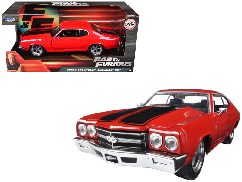 Dom's Chevrolet Chevelle SS Red "Fast & Furious" Movie 1/24 Diecast Model Car Jada 97193
