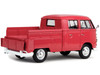 Volkswagen Type 2 T1 Double Cab Pickup Truck Wax Red 1/24 Diecast Model Car Motormax 79343