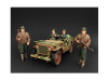 US Army WWII 4 Piece Figure Set For 1:18 Scale Models American Diorama 77410 77411 77412 77413