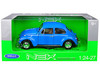 Volkswagen Beetle Blue 1/24 1/27 Diecast Model Car Welly 22436