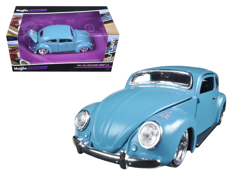 Volkswagen Beetle Blue "Outlaws" 1/24 Diecast Model Car Maisto 31023