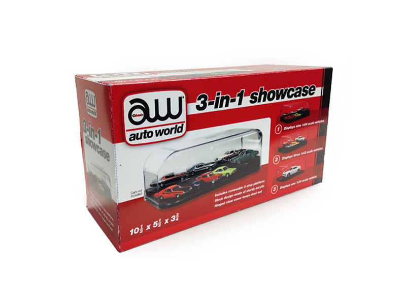 Collectible Display Show Case for 1/64 1/43 1/24 Diecast Models Auto World AWDC004