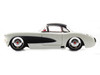 1957 Chevrolet Corvette Satin Cream Metallic with Matt Black Top and Side 1/24 Diecast Model Car Jada 98161