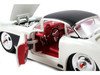 1957 Chevrolet Corvette Satin Cream Metallic with Matt Black Top and Side 1/24 Diecast Model Car Jada 98161