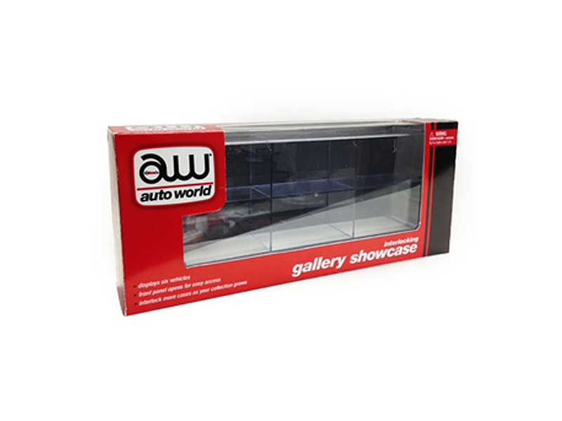 6 Car Interlocking Collectible Display Show Case for 1/64 Scale Model Cars Autoworld AWDC003