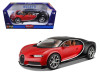 2016 Bugatti Chiron Red with Black 1/18 Diecast Model Car Bburago 11040