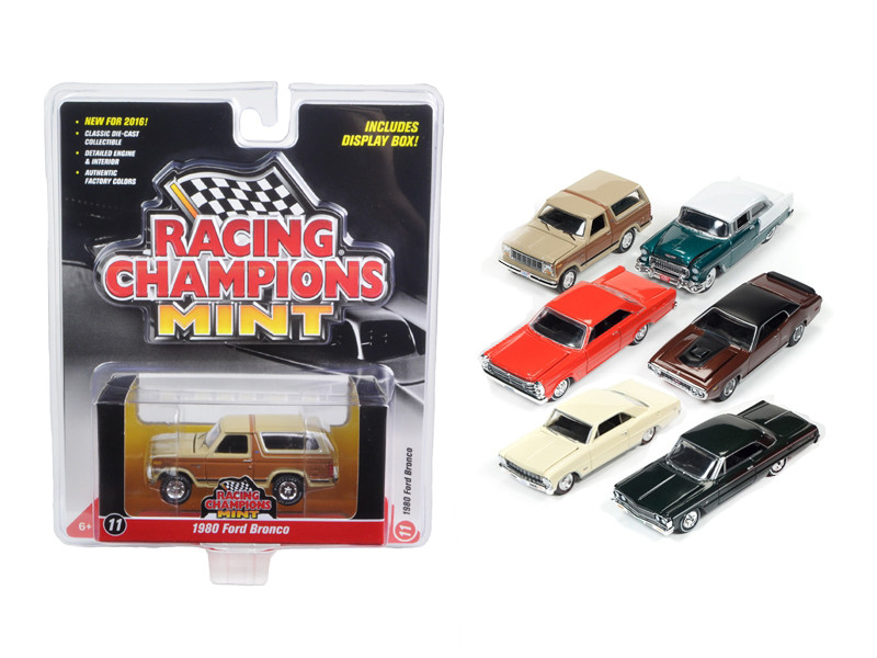 Mint Release 2 Set A Set of 6 cars 1/64 Diecast Model Cars by Racing Champions