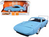 1969 Dodge Charger Daytona Light Blue with White 1/24 Diecast Model Car Jada 98169