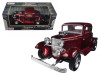 1932 Ford Coupe Burgundy 1/24 Diecast Model Car Motormax 73251