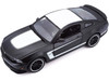 2012 Ford Mustang Boss 302 Matt Black White 1/24 Diecast Model Car Maisto 31269