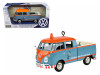 Volkswagen Type 2 T1 Delivery Pickup Truck Blue Orange Kundendienst 1/24 Diecast Model Car Motormax 79555