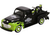 1948 Ford F-1 Pickup Truck Harley Davidson With 1948 FL Panhead Motorcycle Black/Green 1/24 Maisto 32171