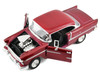 1955 Chevrolet Bel Air Burgundy With Blower Timeless Classics 1/18 Diecast Model Car Motormax 79002