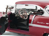 1955 Chevrolet Bel Air Burgundy With Blower Timeless Classics 1/18 Diecast Model Car Motormax 79002