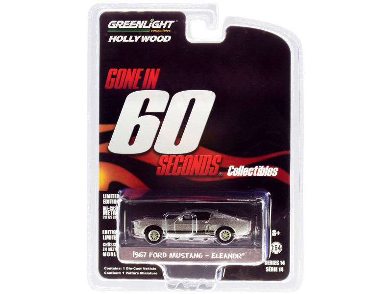 1967 Ford Mustang Custom Eleanor Gone in 60 Seconds Movie 2000 1/64 Diecast Car Model Greenlight 44742