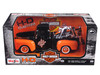 1948 Ford F-1 Pickup Truck Orange Black 1958 FLH Duo Glide Harley Davidson Motorcycle 1/24 Diecast Models Maisto 32180