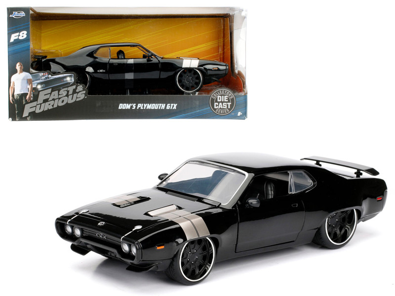 Dom's Plymouth GTX Fast & Furious F8 The Fate of the Furious Movie 1/24 Diecast Model Car Jada 98292