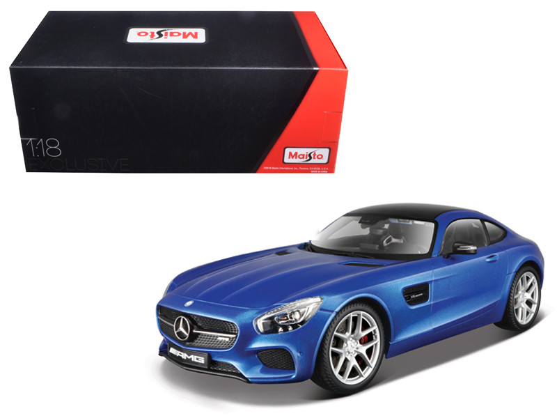 Mercedes Amg Gt Metallic Blue Exclusive Edition 1 18 Diecast Model Car By Maisto