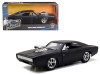 Dom's 1970 Dodge Charger R/T Matt Black Fast & Furious Movie 1/24 Diecast Model Car Jada 97174