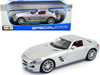 Mercedes Benz SLS AMG Gullwing Silver 1/18 Diecast Model Car Maisto 36196