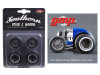 Drag Wheels and Tires Set of 4 Magnesium Finish from 1934 Altered Drag Coupe 1/18 GMP 18864