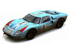 1966 Ford GT-40 MK 2 Blue Dirty Version #1 1/18 Diecast Car Model Shelby Collectibles SC405