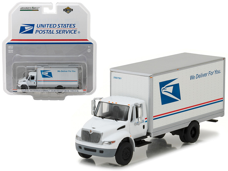 2013 International Durastar Box Truck United States Postal Service USPS HD Trucks Series 9 1/64 Diecast Model Greenlight 33090 B
