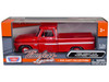 1966 Chevrolet C10 Fleetside Pickup Truck Red 1/24 Diecast Model Car Motormax 73355