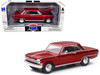 1964 Chevrolet Nova SS Burgundy Muscle Car Collection 1/25 Diecast Model Car New Ray 71823 A