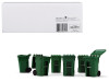 Set of 6 Green Garbage Trash Bin Containers Replica 1/34 First Gear 90-0519