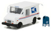 United States Postal Service USPS Long Life Postal Mail Delivery Vehicle LLV with Mailbox Accessory Hobby Exclusive 1/64 Diecast Model Car Greenlight 29888
