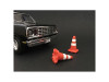 Traffic Cones Set of 4 Accessory For 1:24 Models American Diorama 77532