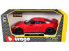 2017 Nissan GT-R R35 Red 1/24 Diecast Car Model BBurago 21082