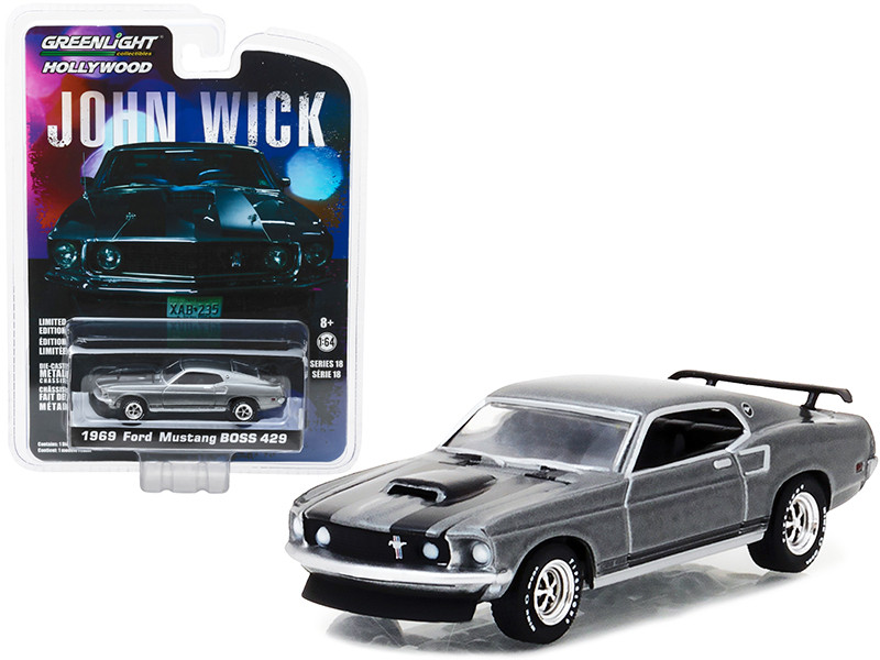 1969 Ford Mustang Boss 429 John Wick Movie 2014 Hollywood Series 18 1/64 Diecast Model Car Greenlight 44780 E