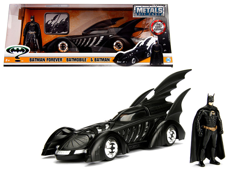 1995 Batman Forever Batmobile with Diecast Batman Figure 1/24 Diecast Model Car Jada 98036