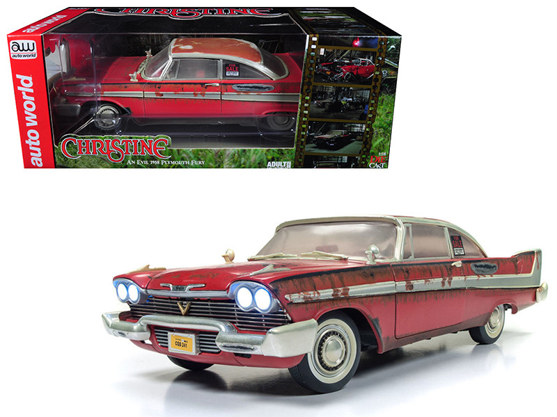 1958 Plymouth Fury Christine Dirty Rusted Version 1/18 Diecast Model Car Autoworld AWSS119