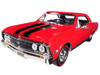1967 Chevrolet Chevelle SS 396 Red with Black Stripes 1/18 Diecast Model Car Motormax 73104AC-R