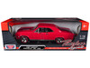 1967 Chevrolet Chevelle SS 396 Red with Black Stripes 1/18 Diecast Model Car Motormax 73104AC-R