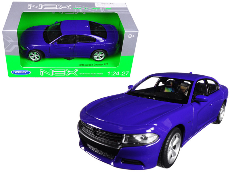 2016 Dodge Charger Rt Purple 124 127 Diecast Model Car By Welly
