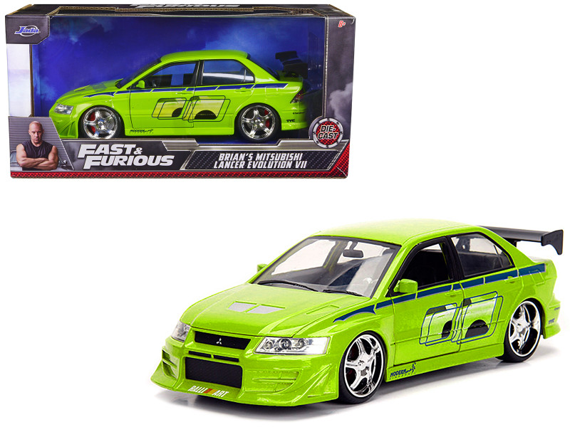 Brian's Mitsubishi Lancer Evolution VII The Fast and the Furious Movie 1/24 Diecast Model Car Jada 99788