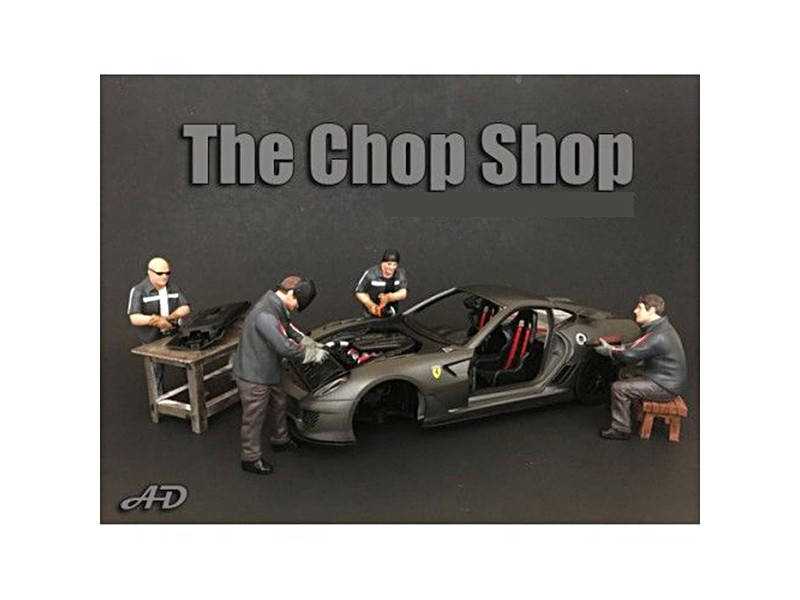 Chop Shop 4 Piece Figure Set for 1:18 Scale Models American Diorama 38159 38160 38161 38162