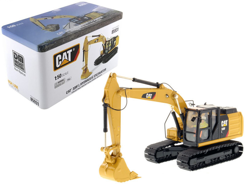 CAT Caterpillar 320F L Hydraulic Excavator with Operator High Line Series 1/50 Diecast Model Diecast Masters 85931