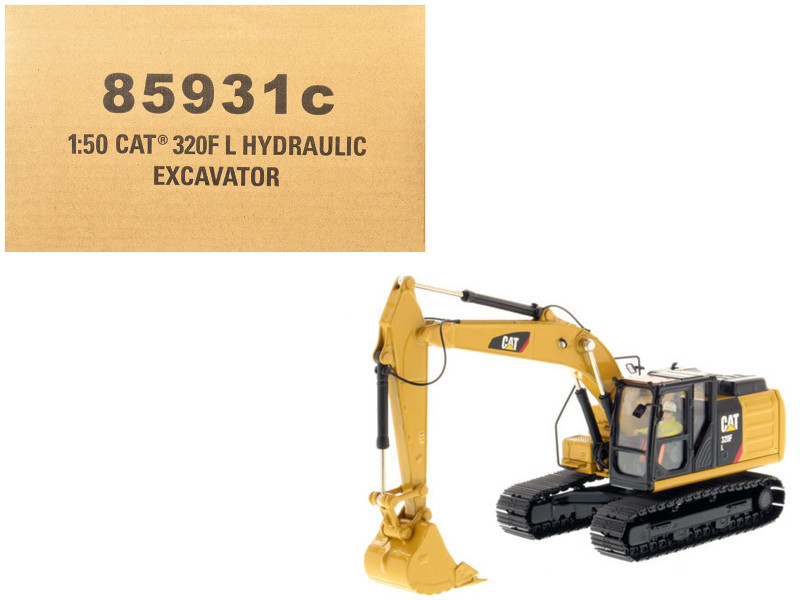 CAT Caterpillar 320F L Hydraulic Excavator with Operator Core Classics Series 1/50 Diecast Model Diecast Masters 85931C