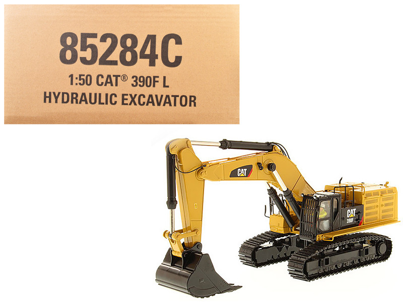 CAT Caterpillar 390F LME Hydraulic Tracked Excavator High Line Series with Operator 1/50 Diecast Model Diecast Masters 85284