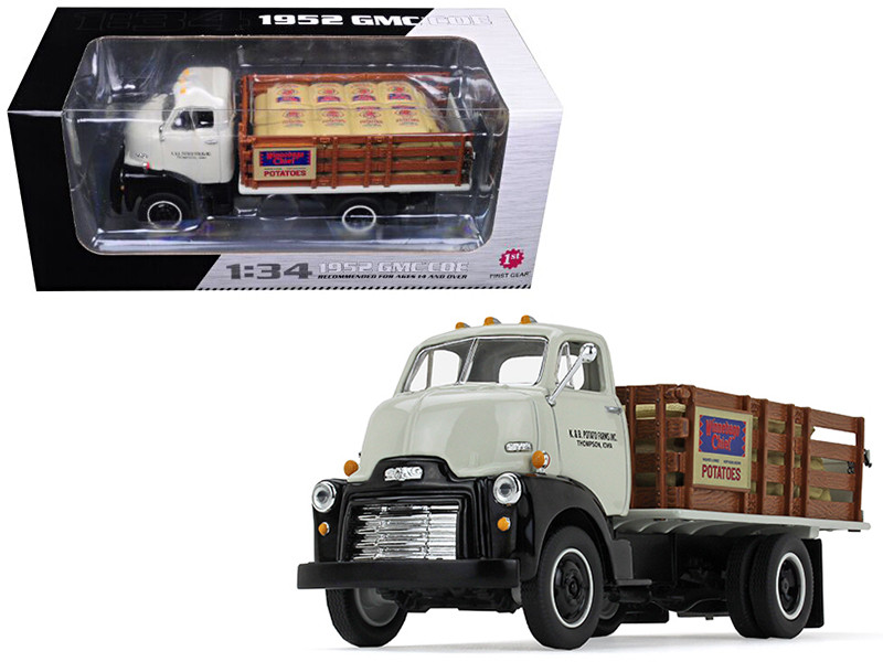 GMC 4000 Stake Truck Bright Yellow 1/64 Diecast Model DCP/First