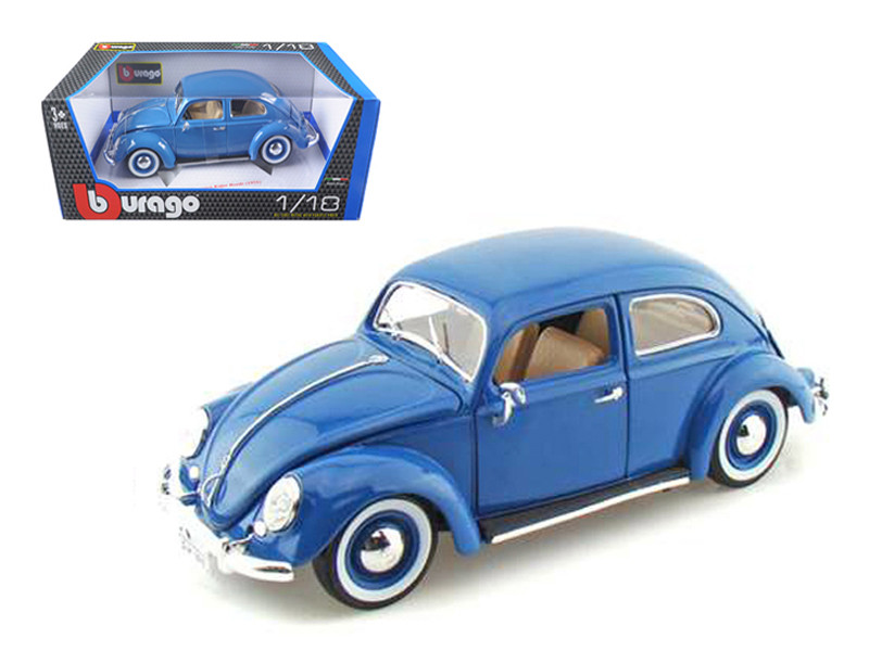 1955 Volkswagen Beetle Kafer Blue 1/18 Diecast Model Car Bburago 
12029