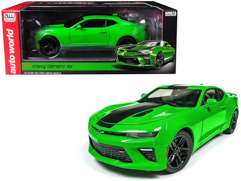 2017 Chevrolet Camaro SS Green Limited Edition to 1002 pieces Worldwide 1/18 Diecast Model Car by Autoworld