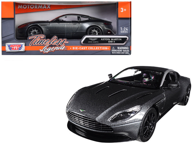 Aston Martin DB11 Silver 1/24 Diecast Model Car Motormax 79345