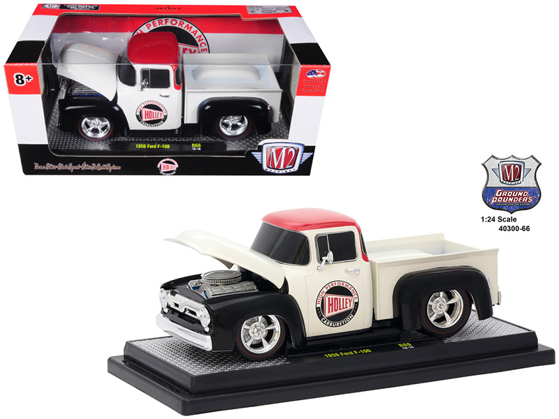 1956 Ford F-100 Pickup Truck Holley Limited Edition 5800 pieces Worldwide 1/24 Diecast Model Car M2 Machines 40300-66 B